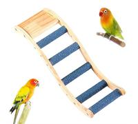 Nature Wooden Bird Ladder, Bird Perch Stand for Claw Trimming and Beak Grinding, Pet Parrots Climb Bridge Exercise Stands,Wood and Resin Birds Cage Accessories, for Parakeet Climbing Chewing Bridge