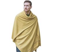 Naturebuz Handcrafted Wool Pashtun Afghan Men Pathan Shawl Wrap Full Size Traditional Tribal Warm Winter Blanket Pattu 137 x 270 cm (Cream)