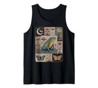 Naturecore Frog Mushroom Cottagecore Fantasy Night Scene Tank Top