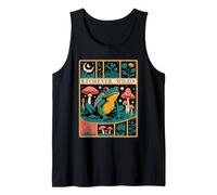 Naturecore Frog Mushroom Cottagecore Fantasy Night Scene Tank Top