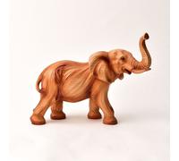 Naturecraft Elephant Wood Effect Resin Figurine 14.5cm x 17.5cm x 9cm