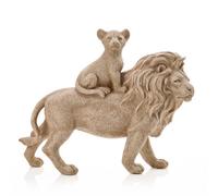Naturecraft Sandstone Look Lion And Cub Ornament
