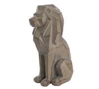 Naturecraft Sitting Lion Geometric Effect Resin Figurine 26.1cm x 14cm x 14.3cm