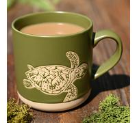Naturecraft Turtle Ceramic Wax Resistant Mug Evergreen in Green Naturecraft Green