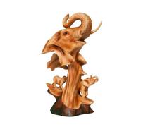 Naturecraft Wood Effect Resin Figurine - Elephant