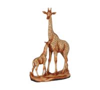 Wood Effect Giraffe and Baby Ornament