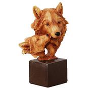 Naturecraft Wood Effect Resin Statue Ornament Figurine - Wolves