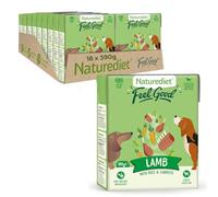 Naturediet - Feel Good Wet Dog Food, Natural and Nutritionally Balanced, Lamb, 390g (Pack of 18)