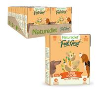 Naturediet - Feel Good Wet Dog Food, Natural and Nutritionally Balanced, Turkey & Chicken, 390g (Pack of 18)