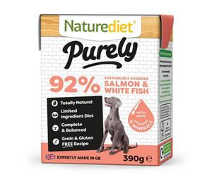Naturediet® Naturediet Purely Salmon & White Fish 390G (Pack Of 18)