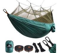 NATUREFUN Travel Bug Net Camping Hammock | 300kg Load Capacity,(275 x 140 cm) Breathable,Quick-drying Parachute Nylon | 2 x Premium Carabiners,4 x Nylon Slings Included | For Outdoor Indoor Garden