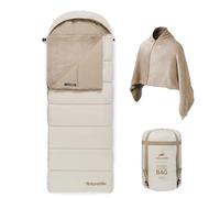 Naturehike 1 Person 2.48 kg Cotton 3 Seasons Rectangular Brown/right opening 210 cm x 80 cm Sleeping Bag, Warm and Detachable Comfortable Flannel Blanket, Suitable for Outdoor, Travel and Camping