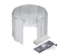 Naturehike 10 Plates Camp Stove Windshield, Folding Stove Windscreen, Aluminum Camping Burner Windshield with Drawstring Bag, Lightweight, Compact, for Camping Stoves and Gas Stove