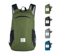 Naturehike 18L Packable Backpack - 110g Ultra Lightweight Foldable Daypack, PU2000mm Waterproof 30D Nylon Compact Hiking Rucksack for Travel Camping Outdoor(Green)