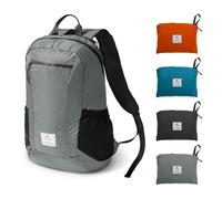 Naturehike 25L Packable Backpack - 230g Ultra Lightweight Foldable Daypack, PU2000mm Waterproof 30D Nylon Compact Hiking Rucksack for Travel, Cycling & Hiking(Grey)
