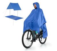Naturehike 3-in-1 Multifunctional Outdoor Rain Jacket Men for Hiking Camping Rain Poncho Women's Cycling Tarp Waterproof Foldable Lightweight for Fishing and Outdoor Activities, 210T Blue, One Size