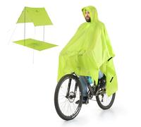 Naturehike 3-in-1 Multifunctional Outdoor Rain Jacket Men for Hiking Camping Rain Poncho Women's Cycling Tarp Waterproof Foldable Lightweight for Fishing and Outdoor Activities, 210T Green, One Size