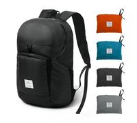 Naturehike 30L Packable Backpack - 240g Ultra Lightweight Foldable Daypack, PU2000mm Waterproof 30D Nylon Compact Hiking Rucksack for Travel, Cycling & Hiking(Black)