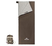 Naturehike 80.7''×33.4'' Envelope Sleeping Bag for Adults, Portable Sleeping Bag with Compression Sack, Lightweight Spliceable Sleeping Bag for Camping, Backpacking & Hiking (Brown, Nomal Size)