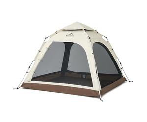 Naturehike Ango Pop Up Tents with Awning 3 Man Person Camping Tent Easy Assembly Automatic Tent Waterproof Windproof Anti-UV for Family Park Camping Hiking Outdoor