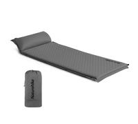 Naturehike Camping Inflatable Sleeping Mat, Camping Air Mattress, Self-Inflating Sleeping Mats, Outdoor Lightweight for Backpacking, Car Travel and Hiking, 3 cm High (Grey)