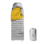 Naturehike CW Series RDS Lightweight Down Sleeping Bag for Adults 650 Fill Power 4 Season, Ultralight Compact Portable, Camping, Hiking With Compression Bag Grey-M-CW700(-1.7℃）