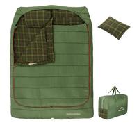 Naturehike Double Sleeping Bag with Pillow, 0 Degree Flannel, Suitable for Adults, Couples and Families, Double Wide Double Sleeping Bag, 2 People, Suitable for All Seasons, Camping, Hiking