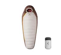 Naturehike Duck Down Sleeping Bag,1 Person,SP1000,650FP,-10.8-2.5℃,1.65kg,Mummy Style,Splashproof,Full Coverage,Super Warm,190 * 75cm Size Sleeping Bag for Camping,Hiking,Outdoor(Brown-M)