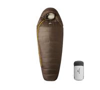 Naturehike Duck Down Sleeping Bag,1 Person,SP1000,650FP,-10.8-2.5℃,1.65kg,Mummy Style,Splashproof,Full Coverage,Super Warm,190 * 75cm Size Sleeping Bag for Camping,Hiking,Outdoor(Dark Brown-M)