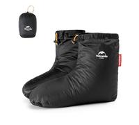 Naturehike Duck Down Slippers, Waterproof Winter Booties with Fleece Lining for Indoor Outdoor Use - Warm, Non-Slip, for Home, Office, Camping (Black, M)