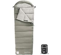 Naturehike Hooded Cotton Sleeping Bag, 3-Season Lightweight, Portable and Splicable Envelope Sleeping Bag, Filled with 300g/m2 Cotton