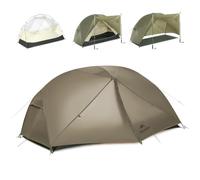Naturehike Mongar Pro Ultralight Tent 1.42/1.76/2.21kg,1/2/3 Person Backpacking Tent,Waterproof & Quickly Build,4 Modes Of Use,20D Nylon Wind Resistant,Outdoor Hiking Tents with Front Porch