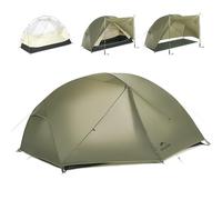 Naturehike Mongar Pro Ultralight Tent 2.21kg/4.87bs,3 Person Backpacking Tent,Waterproof & Quickly Build,4 Modes Of Use,20D Nylon Wind Resistant,Outdoor Hiking Tents with Front Porch(Green)