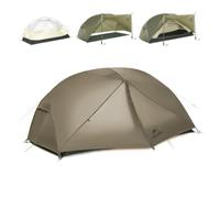 Naturehike Mongar Pro Ultralight Tent 3-Seasons Trekking Camping | PU3000mm waterproof, windproof level 7, double doors for good ventilation, 1.6-2.4kg, with expansion cloth & mesh