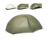 Naturehike Mongar Pro Ultralight Tent 3-Seasons Trekking Camping | PU3000mm waterproof, windproof level 7, double doors for good ventilation, 1.6-2.4kg, with expansion cloth & mesh