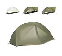 Naturehike Mongar Pro Ultralight Tents Windproof Waterproof Trekking Tent Portable 1 Person Tent 3-4 Season for Camping Hiking (Olive Green / 1 Person)