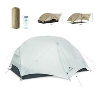 Naturehike Mongar UL Tent [2025 Upgrade] 1.5kg/3.3lb Ultralight Tents,1/2 Person Backpacking Tent,4 modes of use, Waterproof,Hiking tents for Camping with Front Porch,Easy Set up (Grey, 2 person)