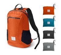 Naturehike Packable Backpack - Ultra Lightweight Foldable Daypack, PU2000mm Waterproof 30D Nylon Compact Hiking Rucksack for Travel Camping Outdoor（Orange 25L