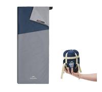 Naturehike Plain 01 Sleeping Bag, Blanket Sleeping Bag for Adults and Children, Ultralight Colour Block Design, Waterproof Camping Summer Sleeping Bag (Dark Blue/Light Blue, L)