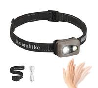 Naturehike Rechargeable Headlamp - 400Lumen IP66 Waterproof Head Torch with USB Charging, 72g Lightweight Design for Running & Camping