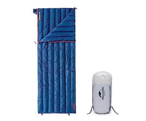 Naturehike Ultra Lightweight Envelope Sleeping Bag for 3-4 Seasons, Waterproof, for Camping, Hiking, Mountaineering, 280g of goose down (M, Blue)