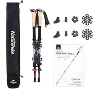 Naturehike Walking Stick 3k Carbon Fibre Retractable Walking Stick Lightweight Trekking Pole with Non-slip Eva Grip and Adjustment Lock Trekking Camping Climbing Outdoor Hiking
