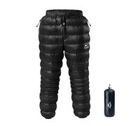 Naturehike Winter Pants - Men's & Women's Ultralight Thermal Snow Pants with Side Pocket, Waterproof Duck Down for Outdoor/Camping (L Black)