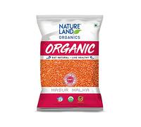 Natureland Organics Malka Masoor Dal/Red Masoor Dal 1 Kg - Organic Dals and Pulses - Organic Food