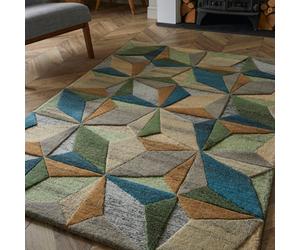 Naturelle Lilianna 120X170Cm Embossed Geo Wool Rug