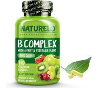 NATURELO B Complex with Methylcobalamin & Folate | 240 Vegan Capsules