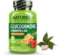 NATURELO Glucosamine Chondroitin & MSM Complex | 120 Capsules | 1 Month