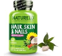 NATURELO Hair, Skin & Nails with Biotin, Collagen & Omega-3 | 60 Capsules
