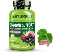 NATURELO Immunity Daily with Elderberry & Zinc | 60 Vegan Capsules