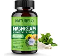 NATURELO Magnesium Glycinate Chelate Complex - 200 mg Magnesium with Vegetable Extracts to Support Energy, Muscle Cramp & Stress Relief (240 Count)